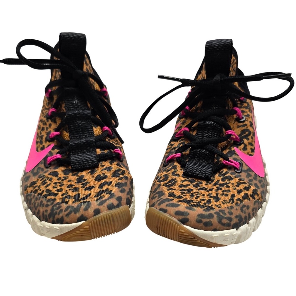Nike Free Metcon 3 Leopard Print Training Shoes Pink Black Womens 6